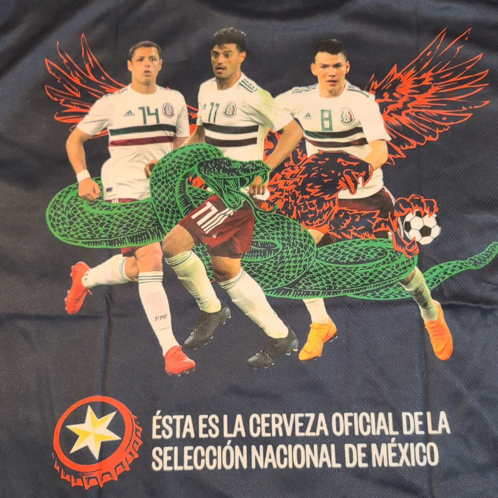 Mexico National Soccer Futbol 2017 Slim Fit Shirt Large Hernandez Vela Alvarez ?